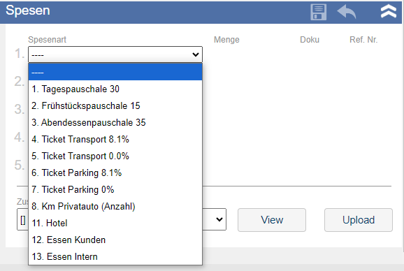Zeiterfassungssoftware von Mobatime Spesen werden erfasst